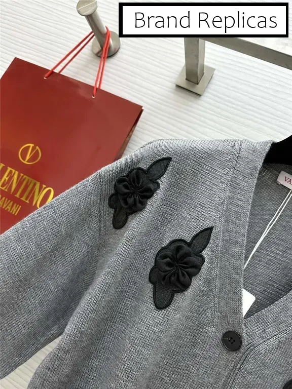 Valentino Embroidered Wool Cardigan